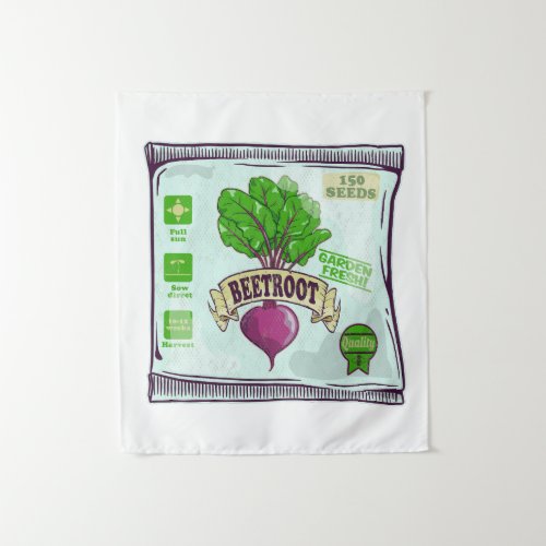 Beetroot seeds packet vegetables tapestry