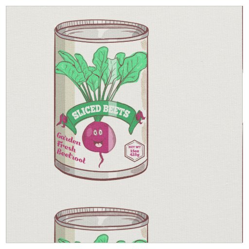 Beetroot Tin Can of Beets Fabric