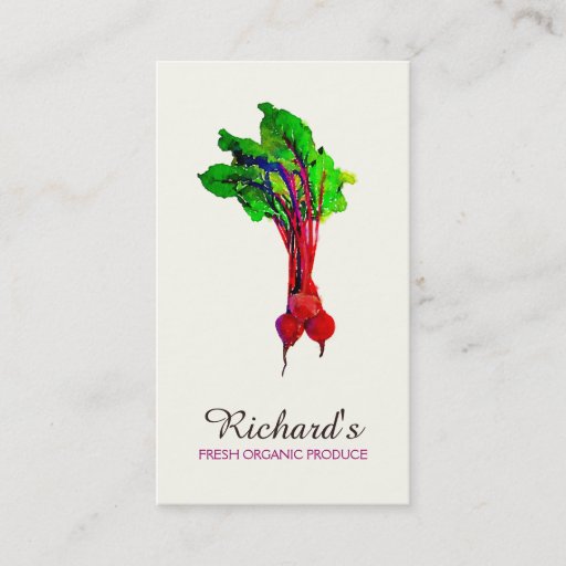 Customizable Beets Vegetable Business Card Template