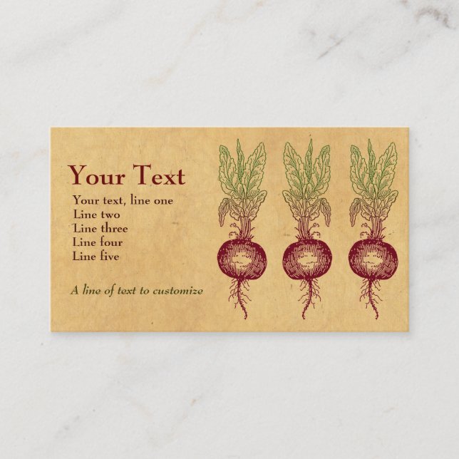Beets Customizable Business Card (Front)