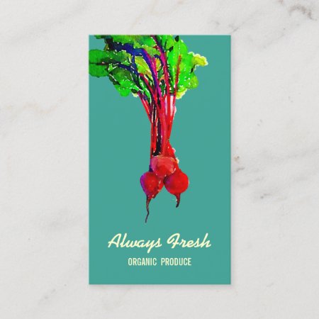 Beets Vegetable Healthy Chef Business Card