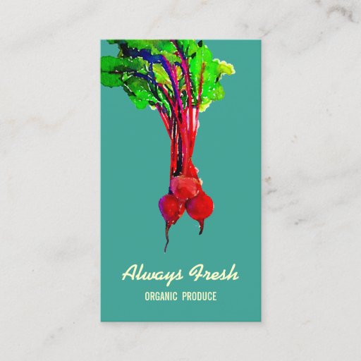 Customizable Beets Vegetable Healthy Chef Business Card Templates