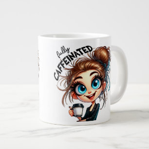 Before & After Caffeine – Sarcastic Grumpy Giant Coffee Mug