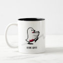 Before & After Coffee Zombie to Frenzy Funny Robin Two Tone Coffee Mug