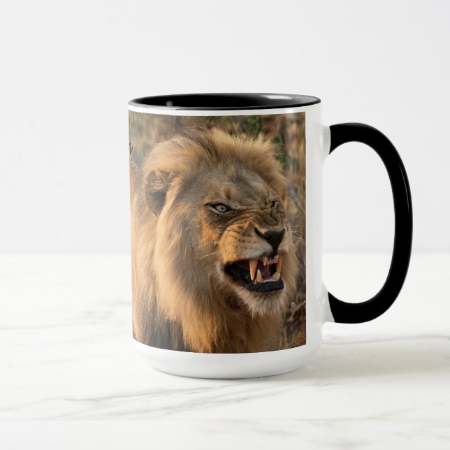 Before and After Coffee LION Personalize Name Tall Mug (Right)