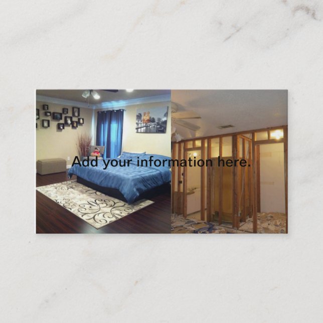 Before and After Renovation Business Card Template (Front)