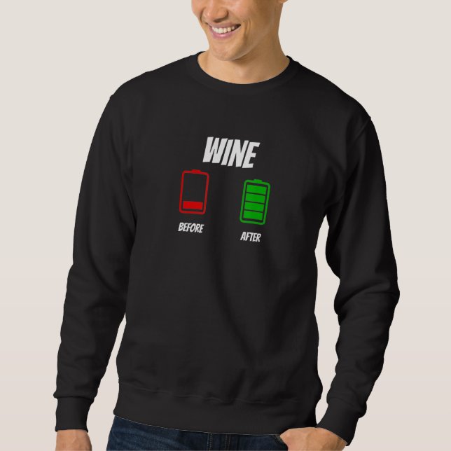 Before And After Wine Apparel Sweatshirt (Front)