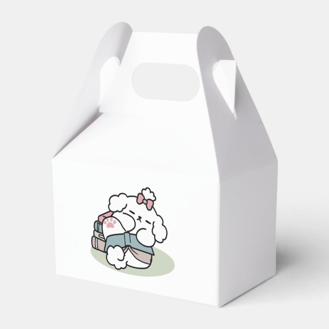 Before Bedtime with My Pup – Book and Dog Lover  Favor Boxes (Front Side)