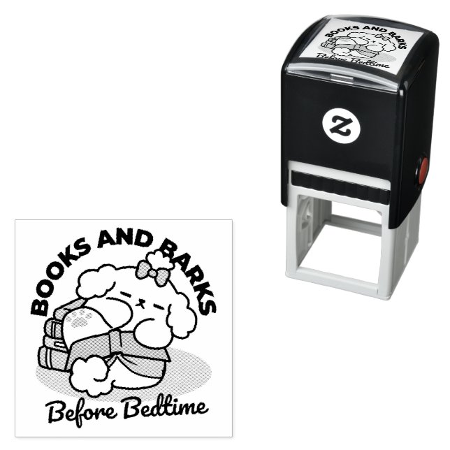 Before Bedtime with My Pup – Book and Dog Lover  Self-inking Stamp (In Situ)