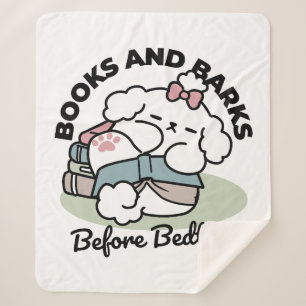 Before Bedtime with My Pup – Book and Dog Lover  Sherpa Blanket