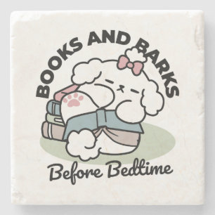 Before Bedtime with My Pup – Book and Dog Lover Stone Coaster