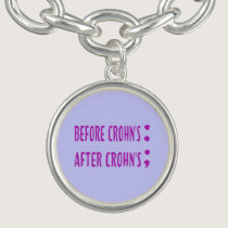 Before Crohn's After Crohn's Disease Semi Colon Bracelet