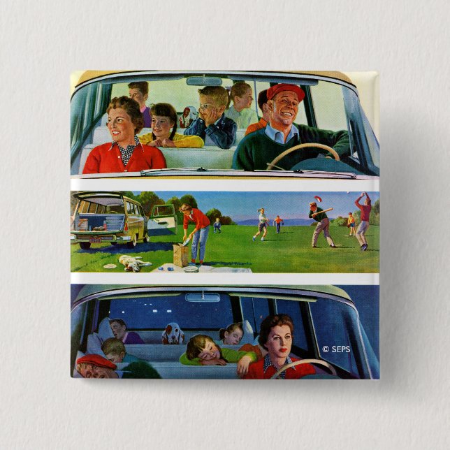 Before, During & After Picnic Pinback Button (Front)