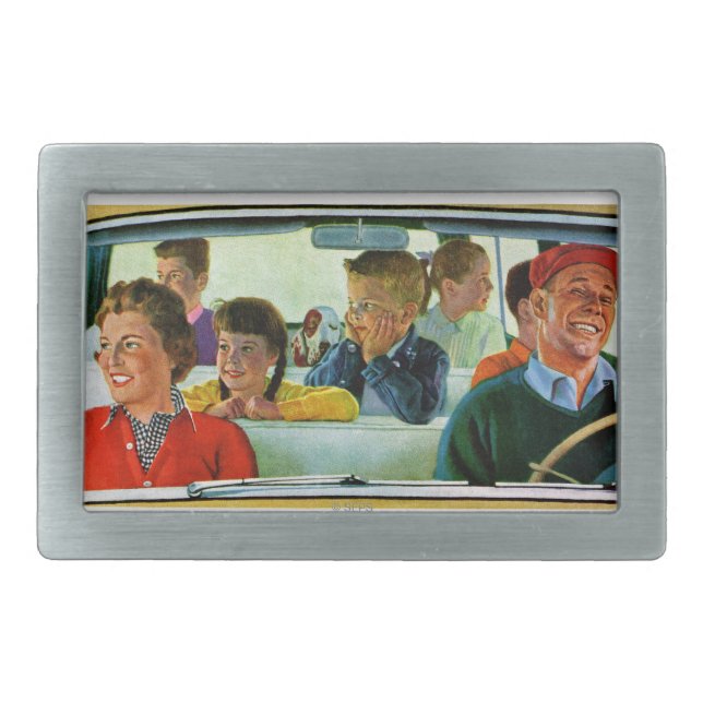 Before, During & After Picnic Rectangular Belt Buckle (Front)