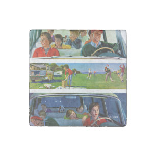 Before, During & After Picnic Stone Magnet