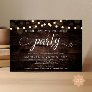 Before Happily Ever After Rehearsal Dinner Party Invitation