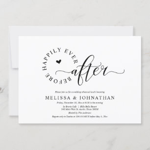 Before Happily Ever After Wedding Rehearsal Dinner Invitation