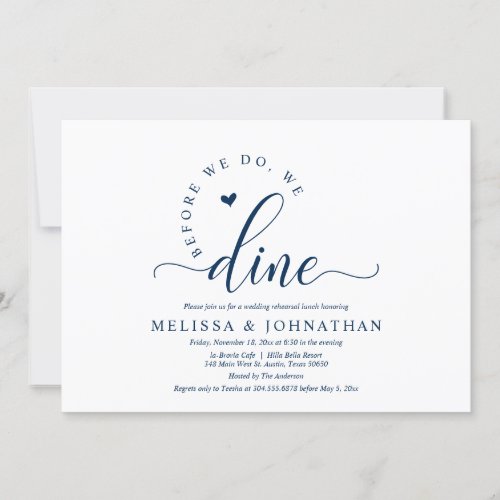 Before Happily Ever After Wedding Rehearsal Dinner Invitation