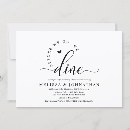 Before Happily Ever After Wedding Rehearsal Dinner Invitation