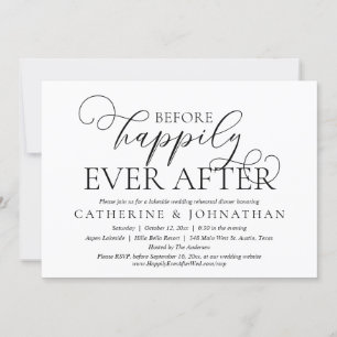 Before Happily Ever After Wedding Rehearsal Dinner Invitation