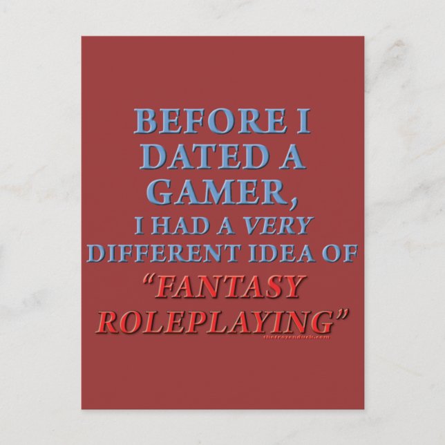 Before I Dated a Gamer Postcard (Front)
