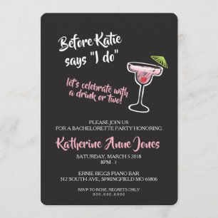 Before I do Bachelorette Drinks Invite