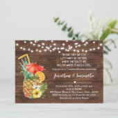 Before I do party by the pool tropical wedding Invitation (Standing Front)