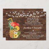 Before I do party by the pool tropical wedding Invitation (Front/Back)