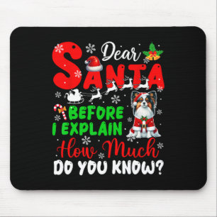 Before I Explain How Much You Know Xmas Papillon O Mouse Pad