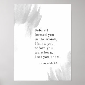 Before I formed you... Bible Verse Poster