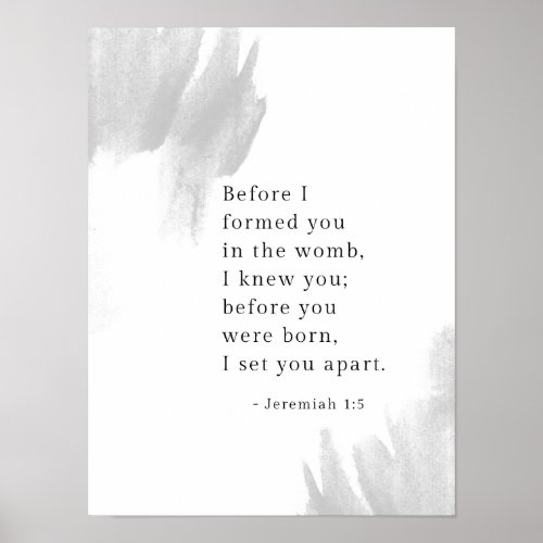 Before I formed you Bible Verse Poster