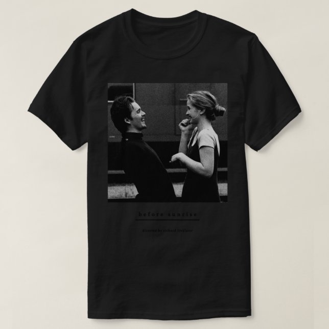 Before Sunrise Sunset Midnight Richard Linklater J T-Shirt (Design Front)