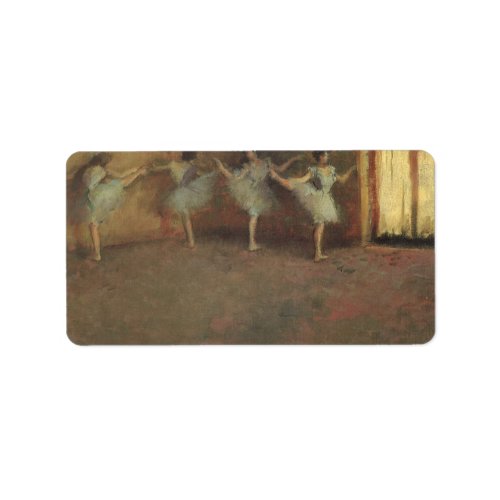 Before the Ballet by Edgar Degas Vintage Fine Art Label