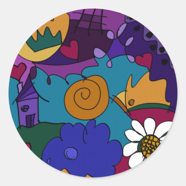Before the Celebration Classic Round Sticker (Front)