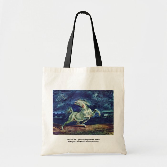 Before The Lightning Frightened Horse Tote Bags