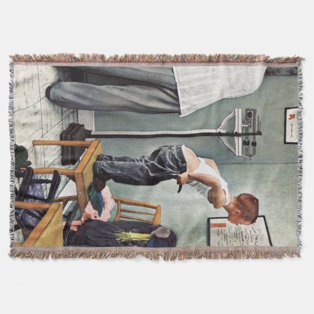 Before the Shot or At the Doctor's Throw Blanket (Front)