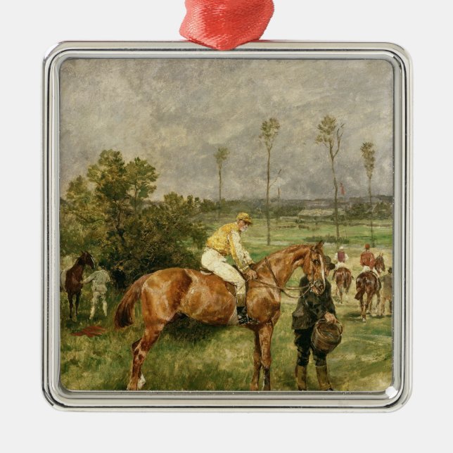 Before the Start, 1890 Metal Ornament (Front)