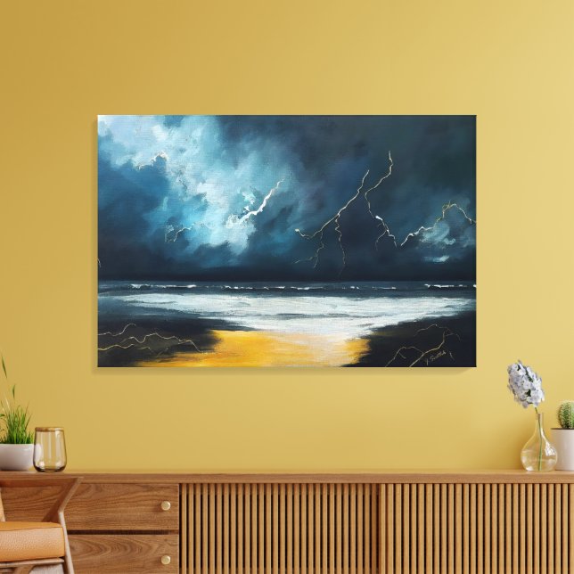 Before The Storm – Abstract Seascape Canvas Print (Insitu(LivingRoom))