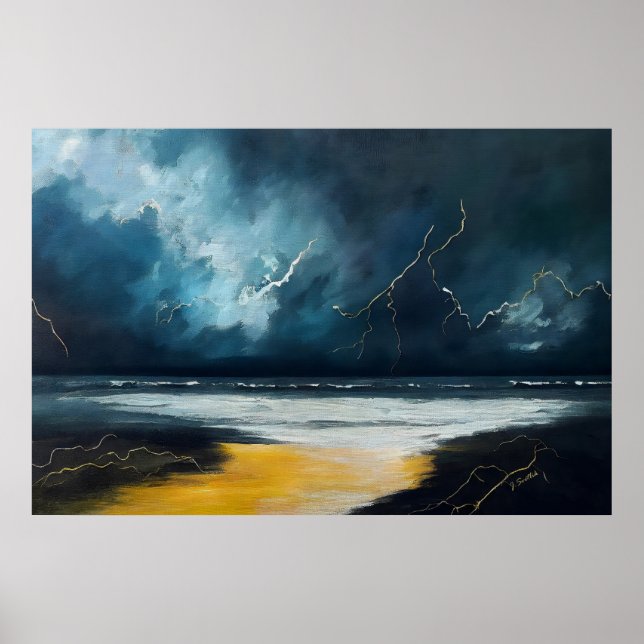 Before The Storm – Abstract Seascape Poster (Front)