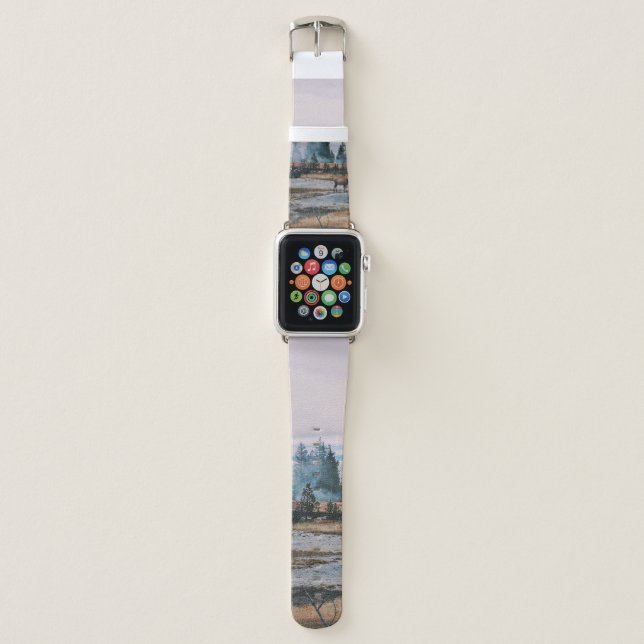 BEFORE THE SUNSET IN YELLOWSTONE NATIONAL PARK APPLE WATCH BAND (Front)