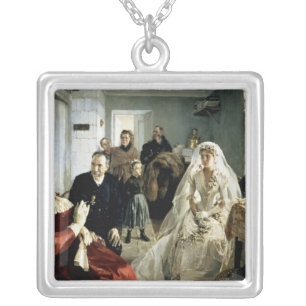 Before the Wedding, 1880s Silver Plated Necklace