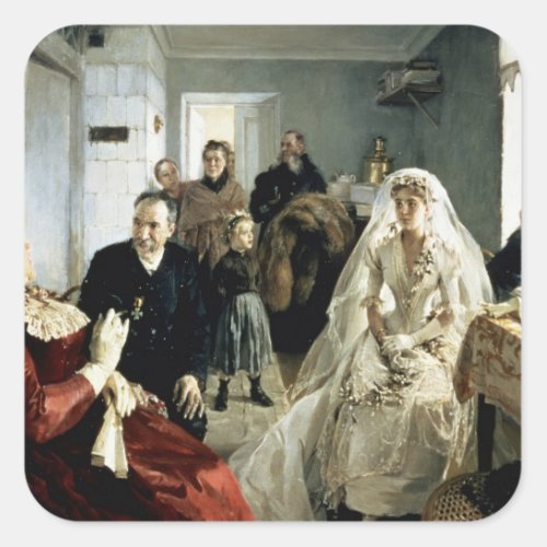 Before the Wedding 1880s Square Sticker