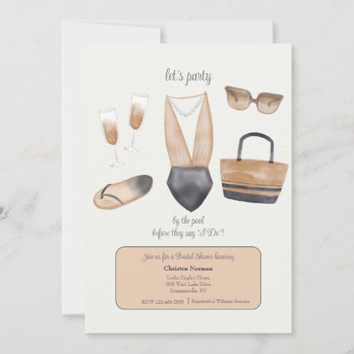 Before They Do Bridal Pool Party Invitation