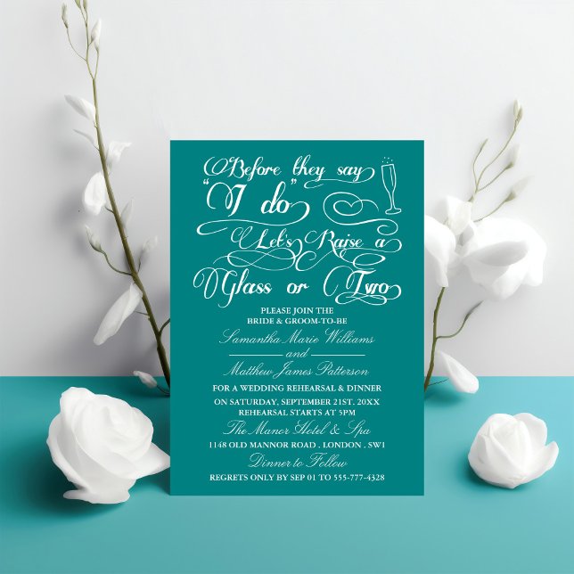 Before They Say I Do Let's Raise A Glass Or Two Invitation (Creator Uploaded)