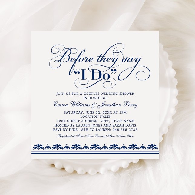 Before They Say I Do Navy Couples Shower Invitation (Creator Uploaded)