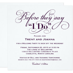 Welcome Wedding Invitations Zazzle