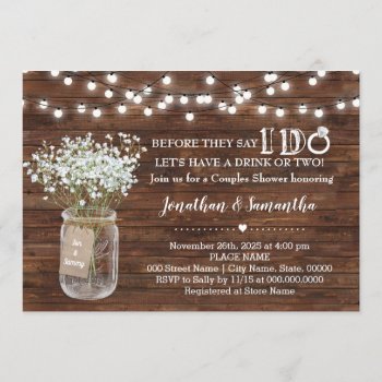 Before They Say I Do Wedding Couples Shower Invitation by Designsplusmore at Zazzle