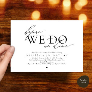 Before We Do, We Dine, Wedding Rehearsal Dinner Invitation