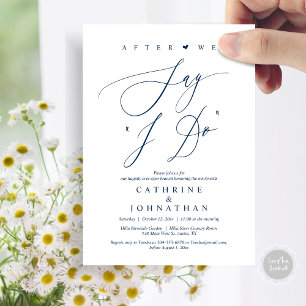 Before we say "I Do", Wedding Rehearsal Dinner Invitation