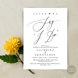 Before we say "I Do", Wedding Rehearsal Dinner Invitation